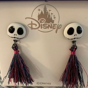 Jack earrings with colorful tassels.